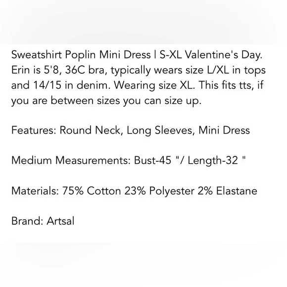 Sweatshirt Poplin Mini Dress - Picture 2 of 2